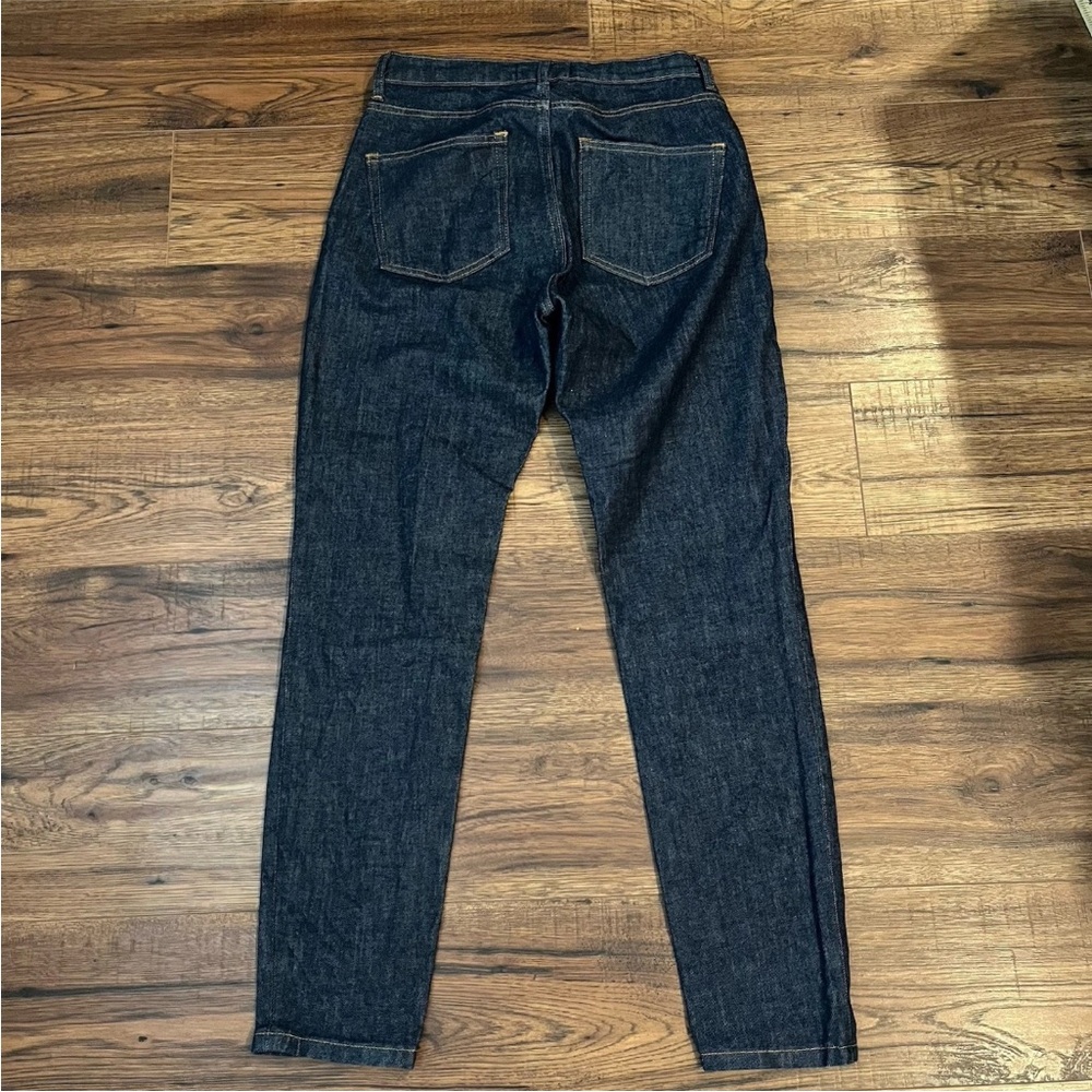 Everlane Womens High Rise Rigid Denim Jean RN 139393 Skinny Sz 28 Dark Wash - Picture 3 of 9